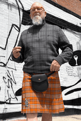 Casual kilt for men in Black Watch tartan – summer wear style